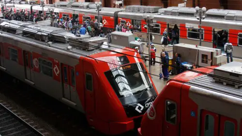 Trem em Piracicaba, em São Paulo