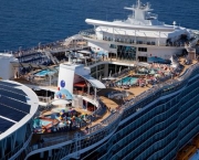 The launch of Royal Caribbean International's Oasis of the Seas, the worlds largest cruise ship.
Aerial views off Miami.