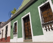 Street of colourful houses, Santo Domingo.