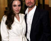 LOS ANGELES, CA - APRIL 13: Actors Angelina Jolie (L) and Brad Pitt (R) pose backstage after the opening night performance of "God of Carnage" at Center Theatre Group's Ahmanson Theatre on April 13, 2011 in Los Angeles, California. (Photo by Ryan Miller/Getty Images)