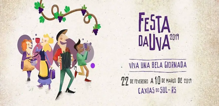 Flyer da Festa da Uva em Caxias do Sul