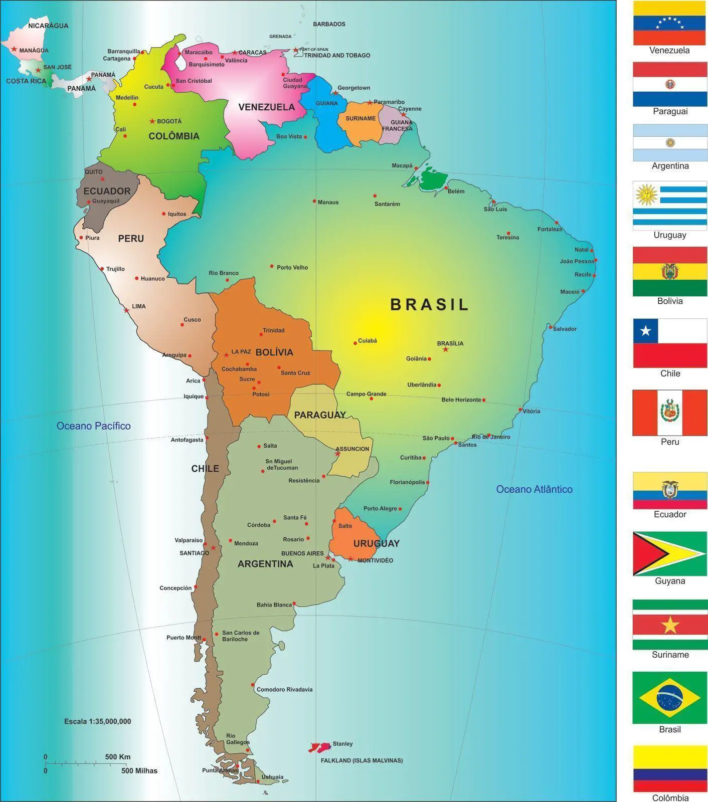 Países da América do Sul 