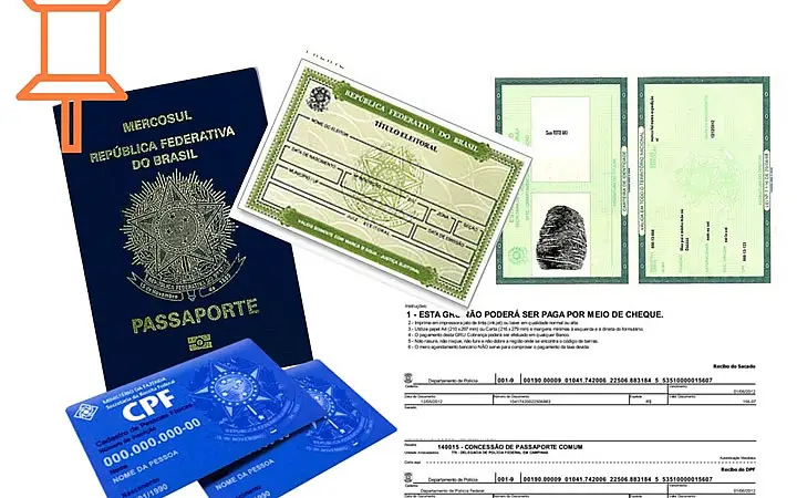 Documentos para Passaporte 